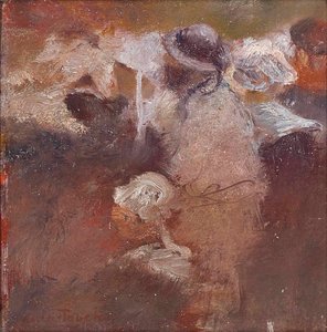 Skiss av figurer i Bretagne av Gaston de la Touche