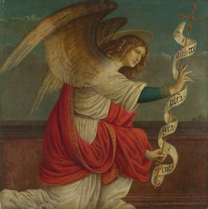 Ärkeängeln Gabriel Panel från en altartavla: Bebådelsen, före 1511