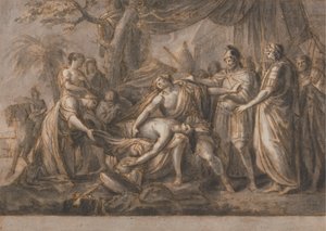 Achilles beklagar Patroklos död