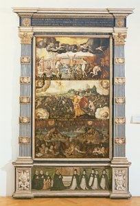 Öppnandet av det sjätte inseglet, Hesekiels vision och den sista domen, 1584 av Gdansk School