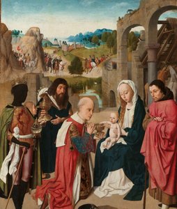 Tillbedjan av Magi av Geertgen Tot sint Jans