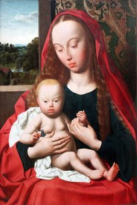 Tyska: Maria med barnet Jungfru Maria och barnet av Geertgen Tot sint Jans