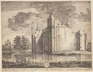 Utsikt på ett slott nära Maarssen