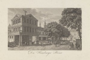 Den gamla börsen i Hamburg, 1822 av Geissler