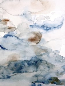 Blåbrun abstrakt himmel