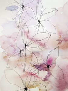 Mjuka akvarellblommor av Gemma Bardot