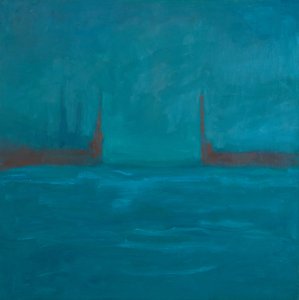 Entrance to the Styx, 2024 (olja på duk) av Genevieve French