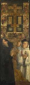 Kardinal Bessarion och två medlemmar av Scuola della Carità i bön med Bessarions relikvier, ca. 1473 av Gentile Bellini