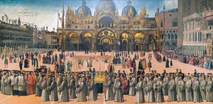 Procession på Markusplatsen av Gentile Bellini