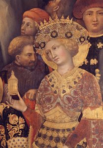 Tillbedjan av Magi detalj av kungen av Gentile da Fabriano
