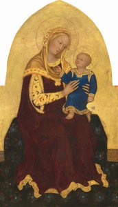 Madonna och Child Enthroned av Gentile da Fabriano