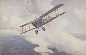 Sopwith Dolphin jaktplan (färg litho) av Geoffrey (after) Watson
