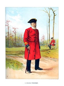 Chelsea pensionär, c1890. av Geoffrey Douglas Giles