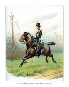 The 10th Prince of Wales Own Royal Hussars, c1890. av Geoffrey Douglas Giles