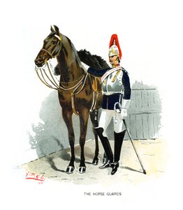 Hästgardet, c1890. av Geoffrey Douglas Giles