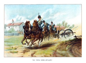 The Royal Horse Artillery, c1890. av Geoffrey Douglas Giles