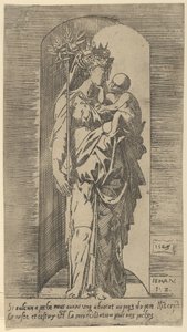 Jungfrun och barnet i en nisch, 1543. av Geoffroy Dumoûtier