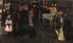 En söndagskväll vid Dam, Amsterdam, ca 1895 (olja på duk)