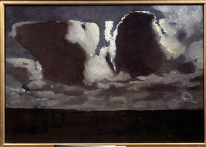 Månsken. Målning av George Hendrick (Hendrik) Breitner (1857-1923) ec.hol