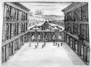 Slotts- och trädgårdsdesign, 1664 av Georg Andreas Bockler