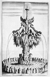 Fontän med hunddesign, 1664