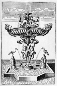 Dekorativ fontändesign, 1664