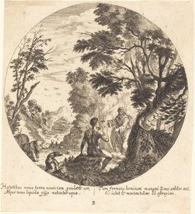 Gud skapar människan av Georg Andreas Wolfgang the Elder
