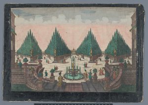 Utsikt över en cypressträdgård i Konstantinopel Prospect des Cypresses Gartens av Georg Balthasar Probst (possibly)