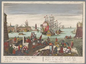 Utsikt över hamnen i Malta Prospect des Meer Hafens der Insul Malta (titel på objekt) Harbour Views (serietitel)