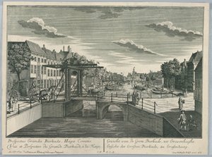 Peep-show, Utsikt över den stora Bierkade, Haag av Georg Balthasar Probst
