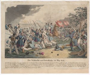 Slaget vid Ostroleka den 26 maj 1831 av Georg Benedikt Wunder