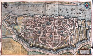 Anversa, Belgien - i "Civitates Orbis Terrarum" av Georg Braun, Köln 1617 av Georg Braun