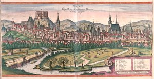 Brno (Moravia), Tjeckien - i "Civitates Orbis Terrarum" av Georg Braun, Köln 1617 av Georg Braun