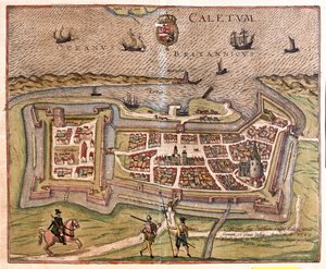 Calais, Frankrike - i "Civitates Orbis Terrarum" av Georg Braun, Köln 1617 av Georg Braun