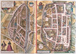 Chartres, Frankrike, i "Civitates Orbis Terrarum" av Georg Braun, Köln 1617, av Georg Braun