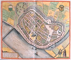 Deventer, Nederländerna - i "Civitates Orbis Terrarum" av Georg Braun, Köln 1617 av Georg Braun