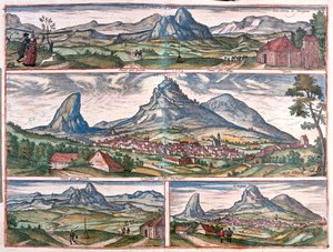 Kärlekens klippa - Archidona, nära Malaga, Spanien - i "Civitates Orbis Terrarum" av Georg Braun, Köln 1617 av Georg Braun