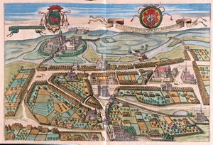 Lowicz, Polen - i "Civitates Orbis Terrarum" av Georg Braun, Köln 1617