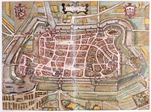 Luneburg, Tyskland - i "Civitates Orbis Terrarum" av Georg Braun, Köln 1617 av Georg Braun