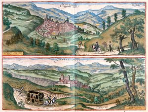 Nocera Umbra - Castelnuovo di Porto, Italien - i "Civitates Orbis Terrarum" av Georg Braun, Köln 1617 av Georg Braun