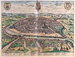 Sevilla, Spanien - i "Civitates Orbis Terrarum" av Georg Braun, Köln 1617 av Georg Braun