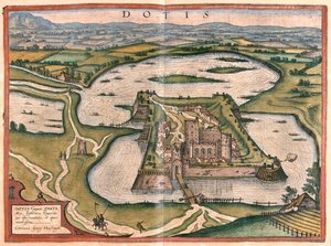 Tata, Ungern - i "Civitates Orbis Terrarum" av Georg Braun, Köln 1617 av Georg Braun