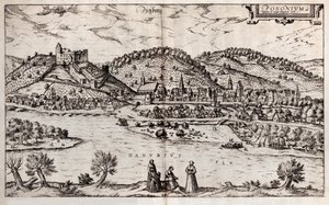 Pressburg Bratislava. Från: World Earthquake, 1588