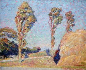 Poplar in the Wind (olja på duk) av Georg Burmester