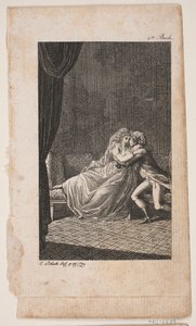Illustration med älskande par av Georg Christian Schule