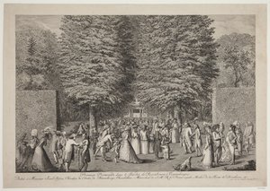 Första promenaden i Rosenburgträdgården i Köpenhamn av Georg Christian Schule
