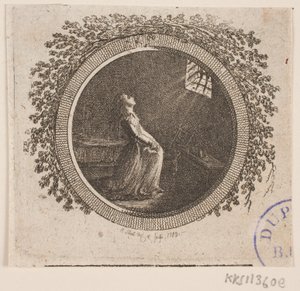 Titelvinjett till S. Richardson: "Miss Clarissa Harlowes historia", del sex av Georg Christian Schule