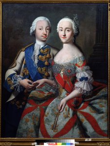 Porträtt av storhertig Piotr Feodorovich (som senare blev Peter III av Ryssland