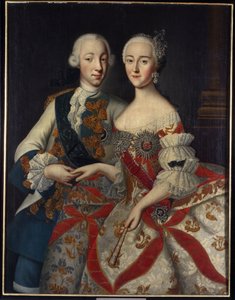 Porträtt av storhertig Pyotr Fiodorovitch (Peter II av Ryssland
