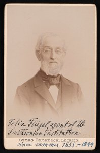 Porträtt av Felix Flugel 1820-1904, 1894. av Georg Conrad Adolph Brokesch